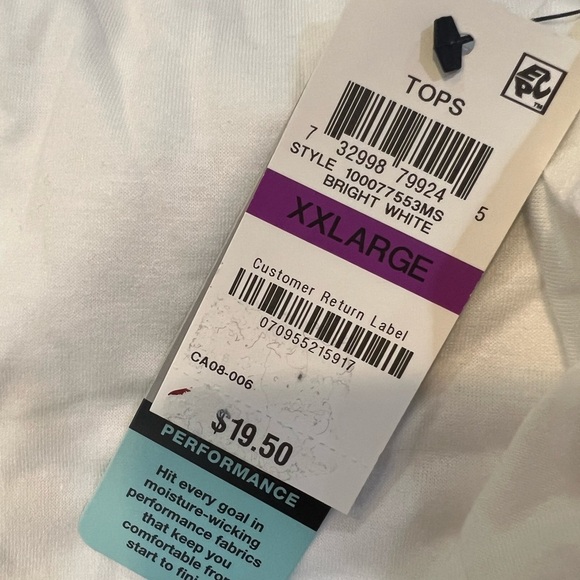 NWT Ideology Performance Tank White - Picture 5 of 5